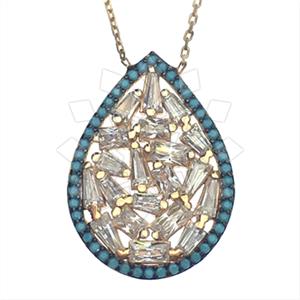 925 Sterling Silver Geometric Pendant Necklace