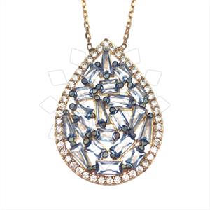 925 Sterling Silver Geometric Pendant Necklace