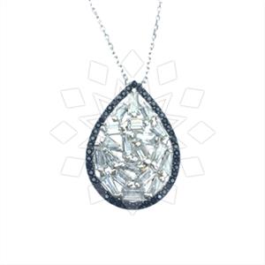 925 Sterling Silver Geometric Pendant Necklace