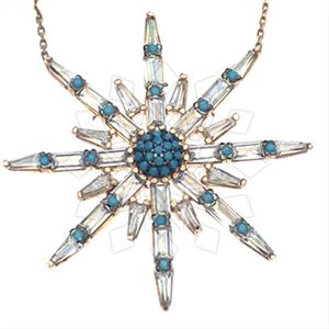 925 Sterling Silver Moon and Stars Pendant Necklace