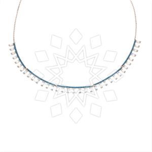 925 Sterling Silver Baguette Gemstone  Pendant Necklace