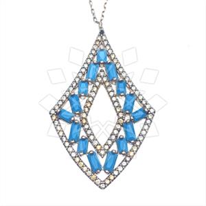 925 Sterling Silver Geometric Pendant Necklace