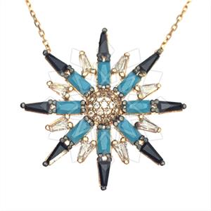 925 Sterling Silver Moon and Stars Pendant Necklace