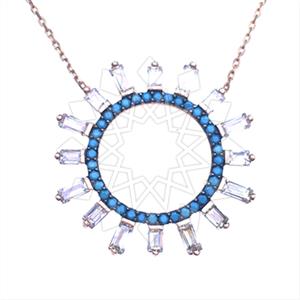 925 Sterling Silver Geometric Pendant Necklace