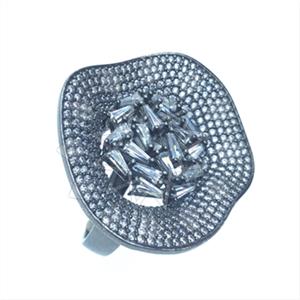 925 Sterling Silver Baguette Gemstone  Cocktail Rings