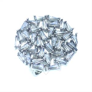 925 Sterling Silver Baguette Gemstone  Cocktail Rings