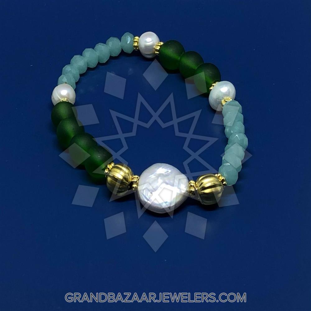 Knot Light Silver bracelet with Swarovski Beads ⋆ Hope Lace Design