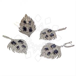 925 Sterling Silver Tree and Leaf Ring Earring Pendant Sets