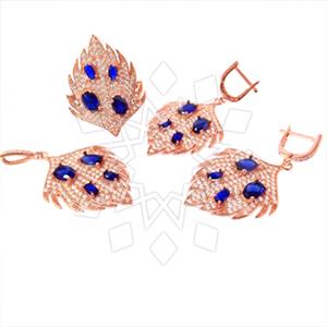 925 Sterling Silver Tree and Leaf Ring Earring Pendant Sets