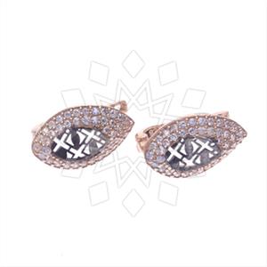 925 Sterling Silver Zirconia Pave  Statement Earring