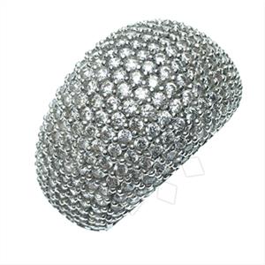 925 Sterling Silver Zirconia Pave  Cocktail Rings