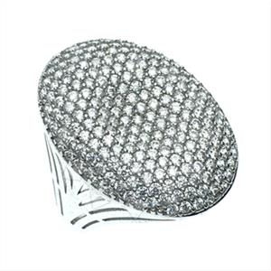 925 Sterling Silver Zirconia Pave  Cocktail Rings