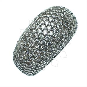 925 Sterling Silver Zirconia Pave  Cocktail Rings