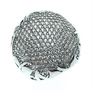 925 Sterling Silver Zirconia Pave  Cocktail Rings