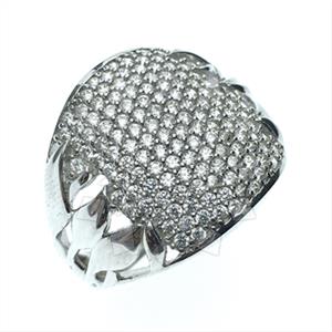 925 Sterling Silver Zirconia Pave  Cocktail Rings