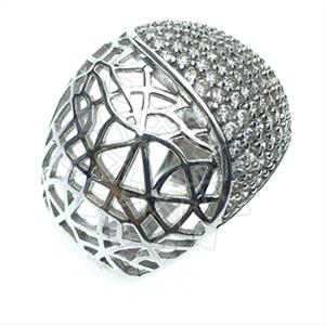 925 Sterling Silver Zirconia Pave  Cocktail Rings