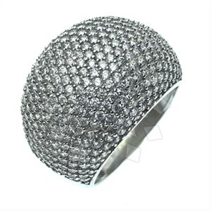 925 Sterling Silver Zirconia Pave  Cocktail Rings