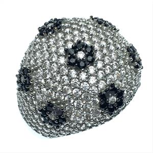 925 Sterling Silver Zirconia Pave  Cocktail Rings