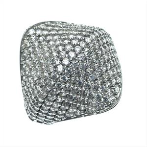 925 Sterling Silver Zirconia Pave  Cocktail Rings