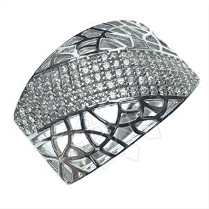 925 Sterling Silver Zirconia Pave  Cocktail Rings