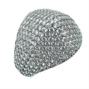 925 Sterling Silver Zirconia Pave  Cocktail Rings