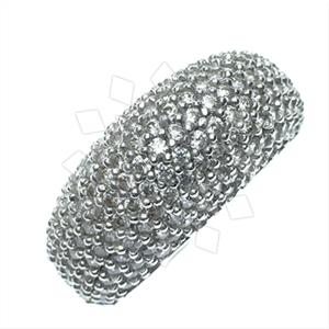 925 Sterling Silver Zirconia Pave  Cocktail Rings