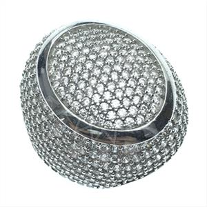 925 Sterling Silver Zirconia Pave  Cocktail Rings