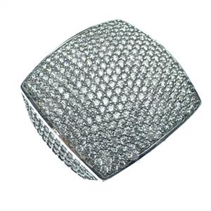 925 Sterling Silver Zirconia Pave  Cocktail Rings