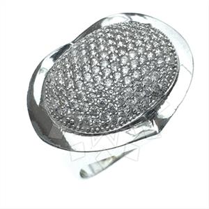 925 Sterling Silver Zirconia Pave  Cocktail Rings