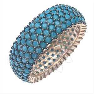 925 Sterling Silver Zirconia Pave  Cocktail Rings