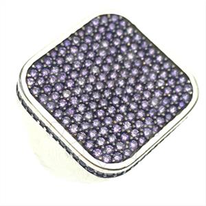 925 Sterling Silver Zirconia Pave  Cocktail Rings