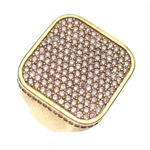 925 Sterling Silver Zirconia Pave  Cocktail Rings