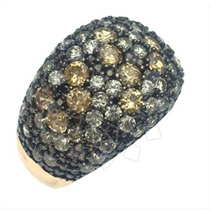 925 Sterling Silver Zirconia Pave  Cocktail Rings