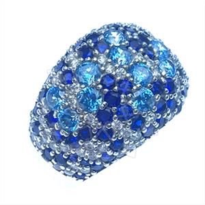 925 Sterling Silver Zirconia Pave  Cocktail Rings