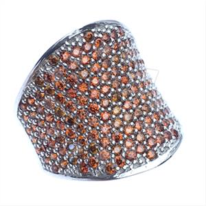 925 Sterling Silver Zirconia Pave  Cocktail Rings