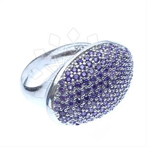 925 Sterling Silver Zirconia Pave  Cocktail Rings