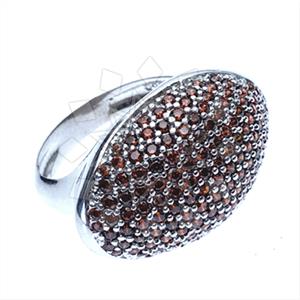 925 Sterling Silver Zirconia Pave  Cocktail Rings