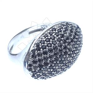 925 Sterling Silver Zirconia Pave  Cocktail Rings