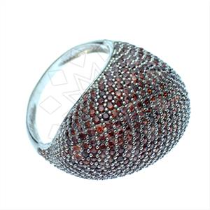 925 Sterling Silver Zirconia Pave  Cocktail Rings