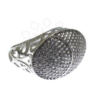 925 Sterling Silver Zirconia Pave  Cocktail Rings