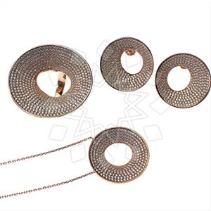 925 Sterling Silver Geometric Ring Earring Pendant Sets