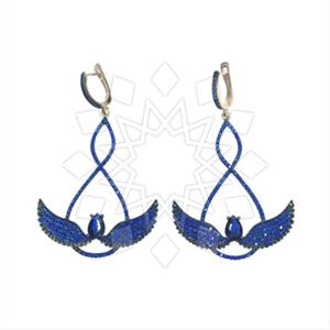 925 Sterling Silver Angel and Wings Statement Earring