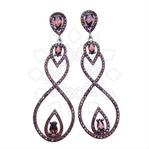 925 Sterling Silver Infinity Statement Earring
