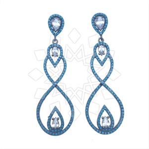 925 Sterling Silver Infinity Statement Earring