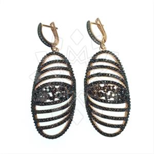 925 Sterling Silver Zirconia Statement Earring