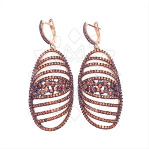 925 Sterling Silver Zirconia Statement Earring