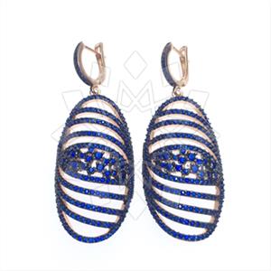 925 Sterling Silver Zirconia Statement Earring