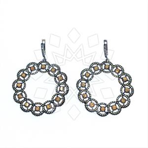 925 Sterling Silver Geometric Statement Earring