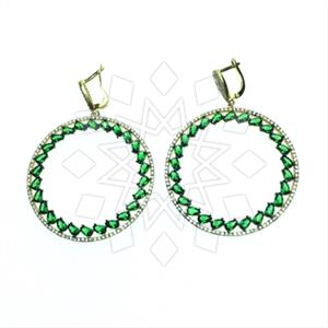 925 Sterling Silver Geometric Statement Earring