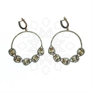925 Sterling Silver Zirconia Statement Earring